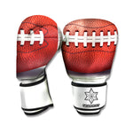 American Football Ball Print Boxing Gloves