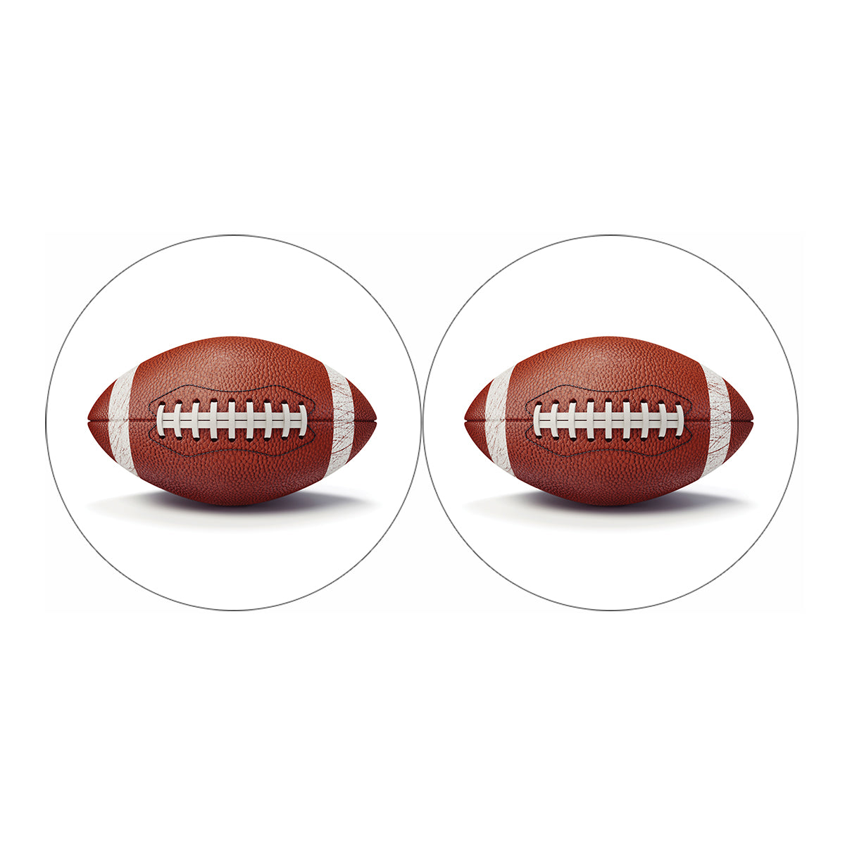 American Football Ball Print Car Coasters