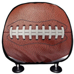 American Football Ball Print Car Headrest Covers