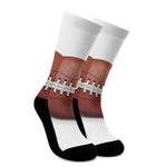 American Football Ball Print Crew Socks