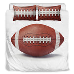 American Football Ball Print Duvet Cover Bedding Set