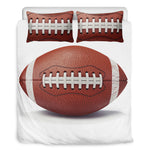 American Football Ball Print Duvet Cover Bedding Set