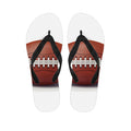 American Football Ball Print Flip Flops