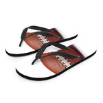 American Football Ball Print Flip Flops