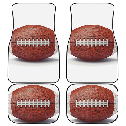 American Football Ball Print Front and Back Car Floor Mats