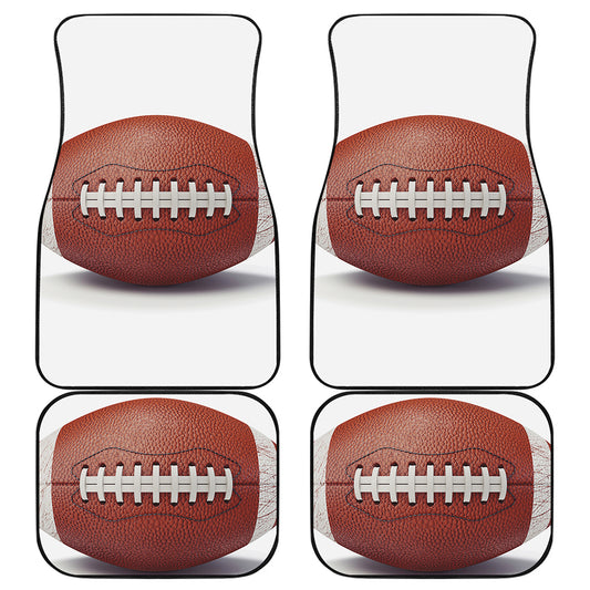 American Football Ball Print Front and Back Car Floor Mats