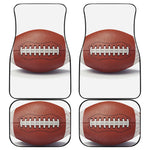 American Football Ball Print Front and Back Car Floor Mats
