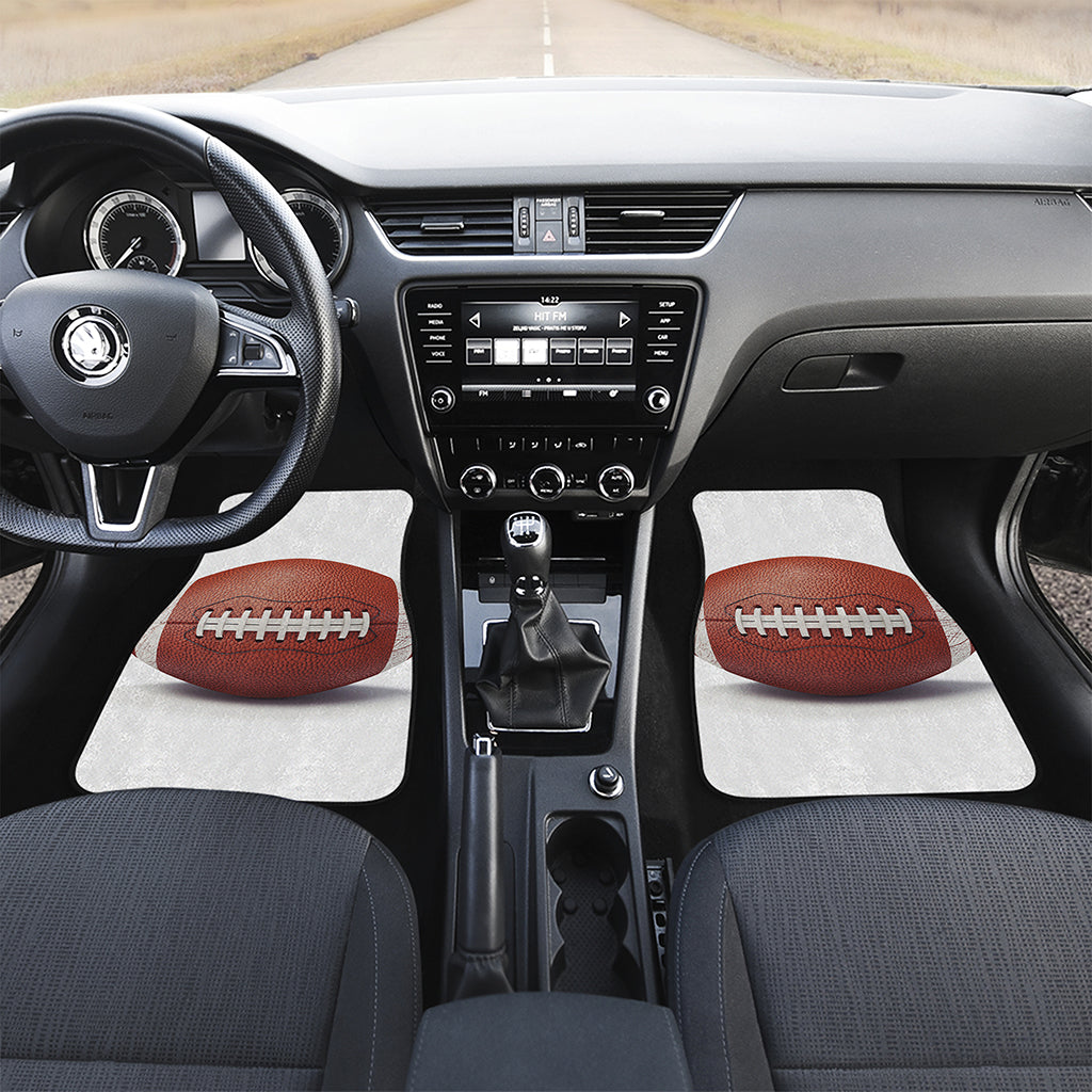 American Football Ball Print Front and Back Car Floor Mats