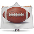 American Football Ball Print Hooded Blanket