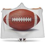 American Football Ball Print Hooded Blanket