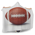 American Football Ball Print Hooded Blanket