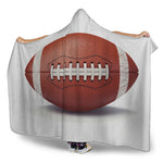 American Football Ball Print Hooded Blanket
