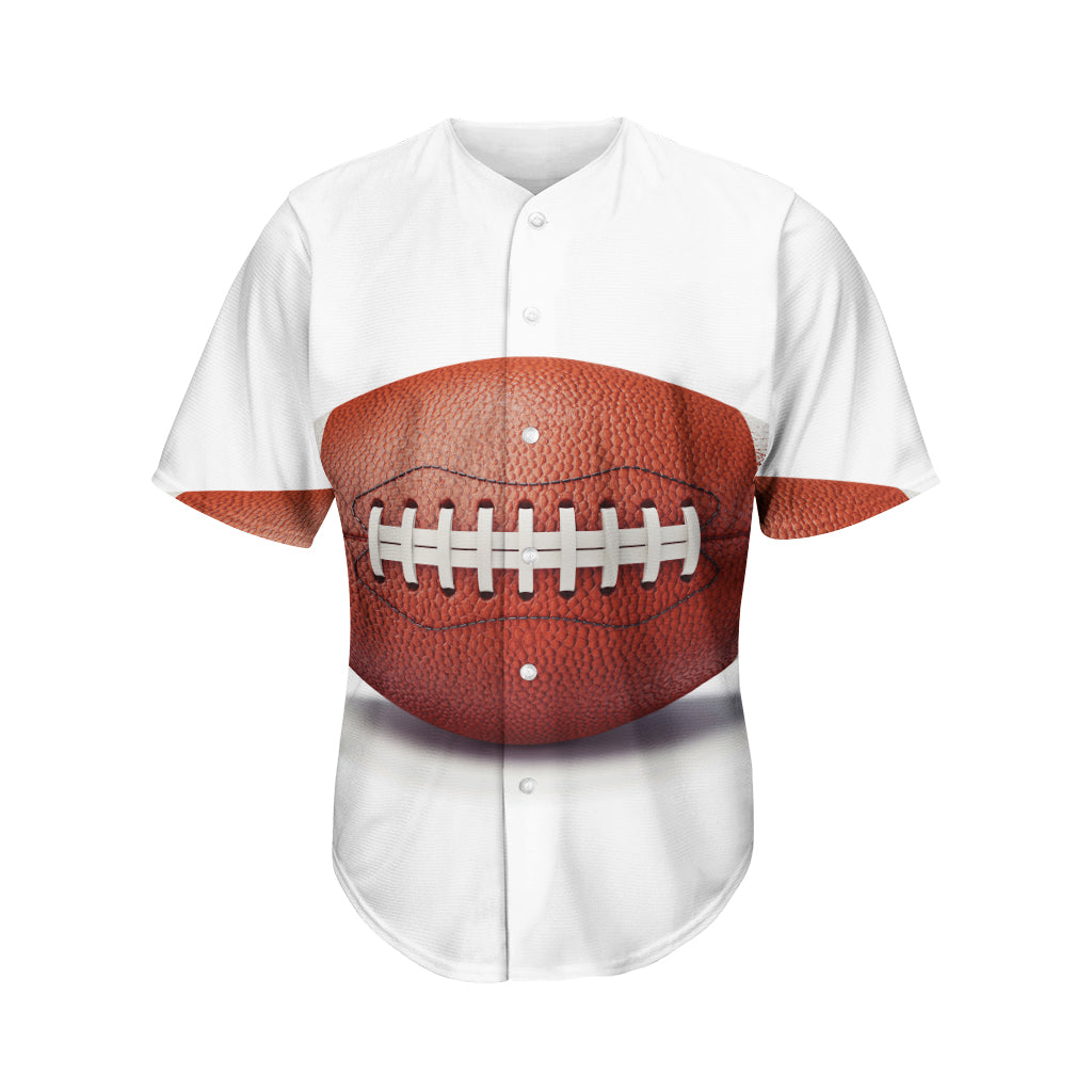 American Football Ball Print Men's Baseball Jersey