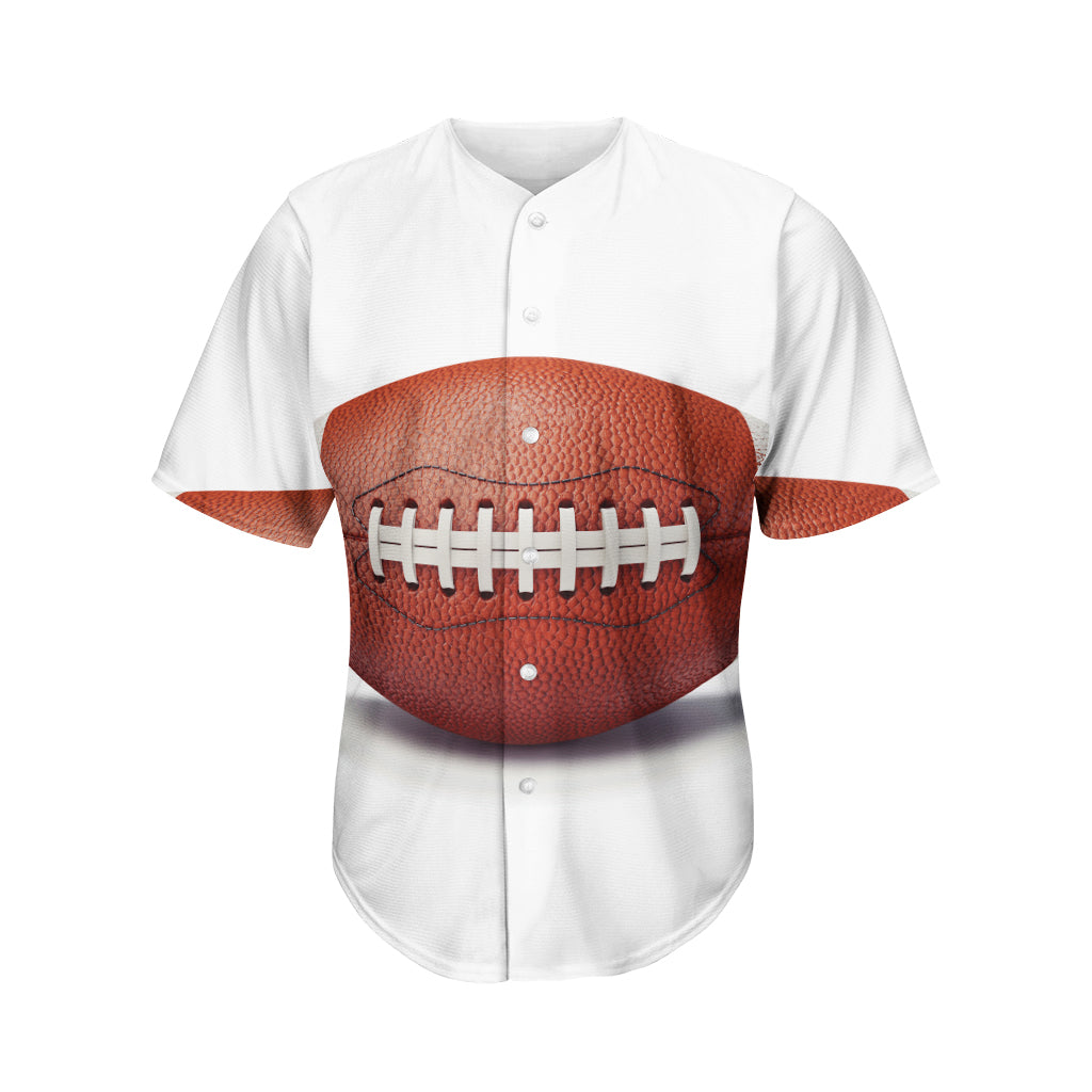 American Football Ball Print Men's Baseball Jersey