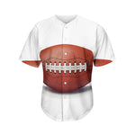 American Football Ball Print Men's Baseball Jersey