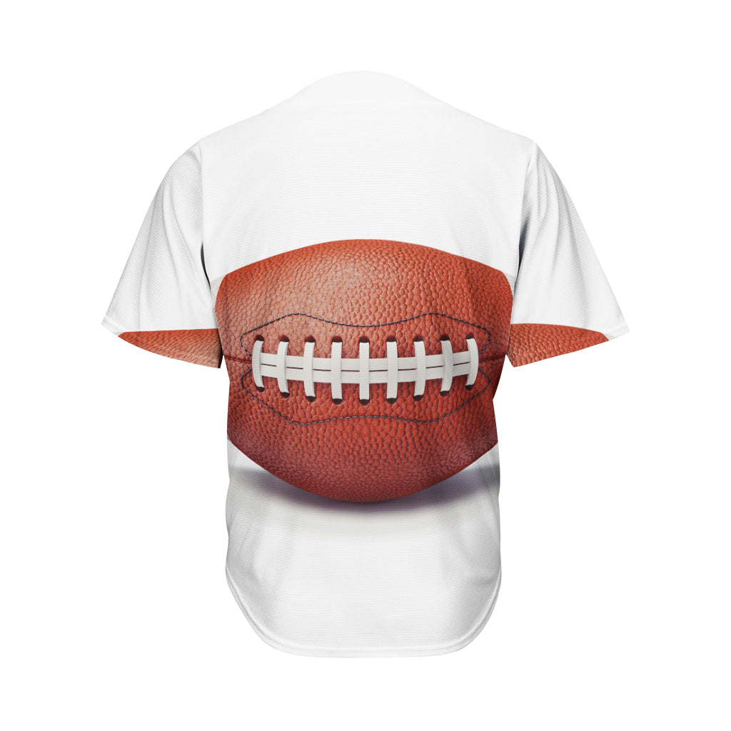 American Football Ball Print Men's Baseball Jersey