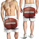 American Football Ball Print Men's Shorts