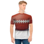 American Football Ball Print Men's T-Shirt