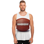 American Football Ball Print Men's Tank Top