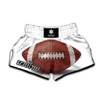 American Football Ball Print Muay Thai Boxing Shorts