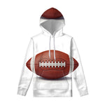 American Football Ball Print Pullover Hoodie