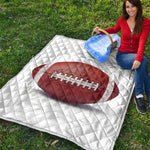 American Football Ball Print Quilt