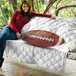 American Football Ball Print Quilt