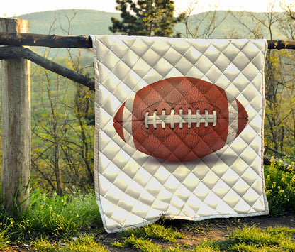 American Football Ball Print Quilt
