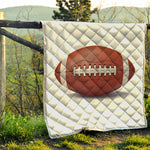 American Football Ball Print Quilt