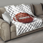 American Football Ball Print Quilt