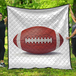 American Football Ball Print Quilt