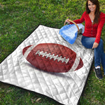 American Football Ball Print Quilt