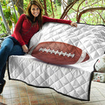 American Football Ball Print Quilt