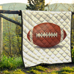 American Football Ball Print Quilt
