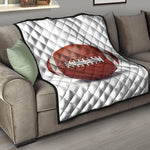 American Football Ball Print Quilt