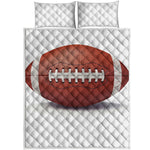 American Football Ball Print Quilt Bed Set