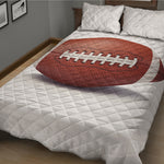 American Football Ball Print Quilt Bed Set