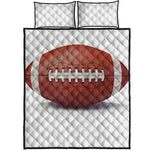 American Football Ball Print Quilt Bed Set