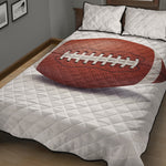 American Football Ball Print Quilt Bed Set