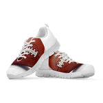 American Football Ball Print White Sneakers