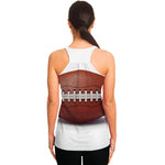 American Football Ball Print Women's Racerback Tank Top