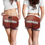 American Football Ball Print Women's Shorts