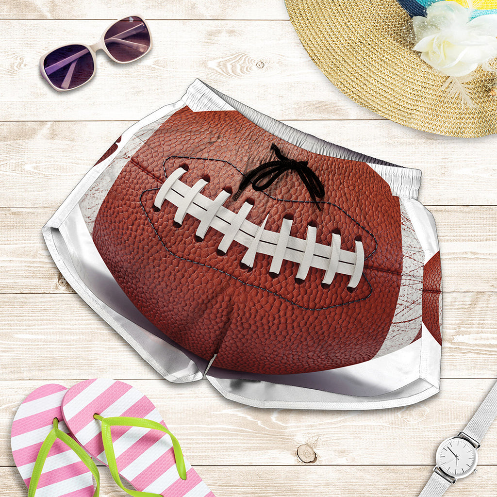 American Football Ball Print Women's Shorts