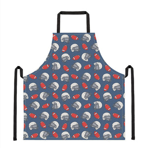 American Football Pattern Print Apron