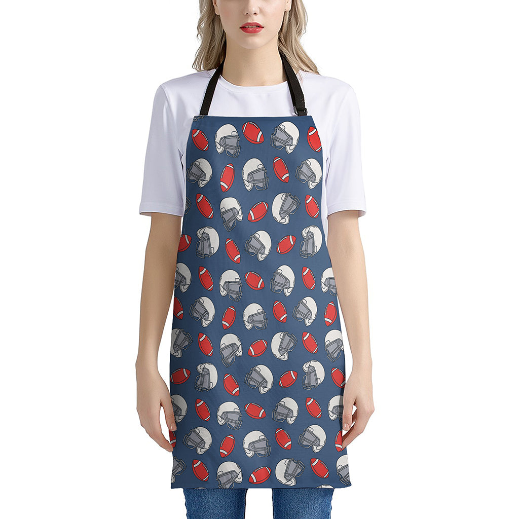 American Football Pattern Print Apron