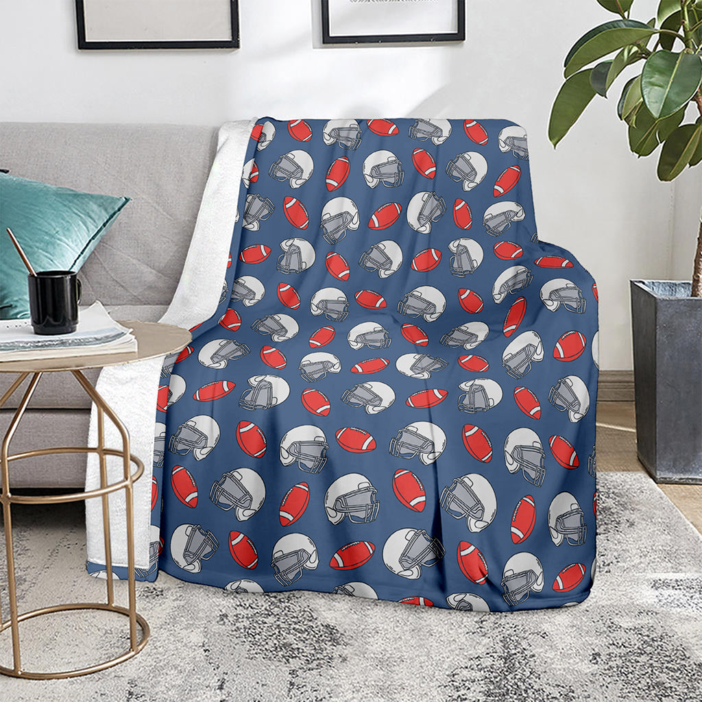 American Football Pattern Print Blanket