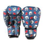 American Football Pattern Print Boxing Gloves
