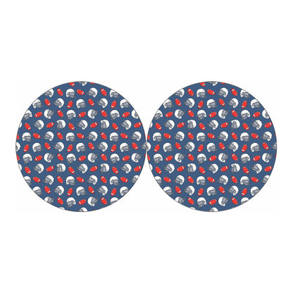 American Football Pattern Print Car Coasters