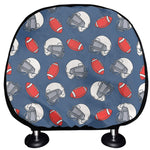 American Football Pattern Print Car Headrest Covers