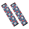 American Football Pattern Print Car Seat Belt Covers